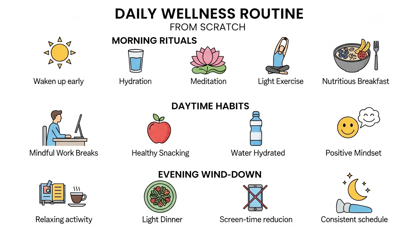 Daily wellness routine checklist for beginners