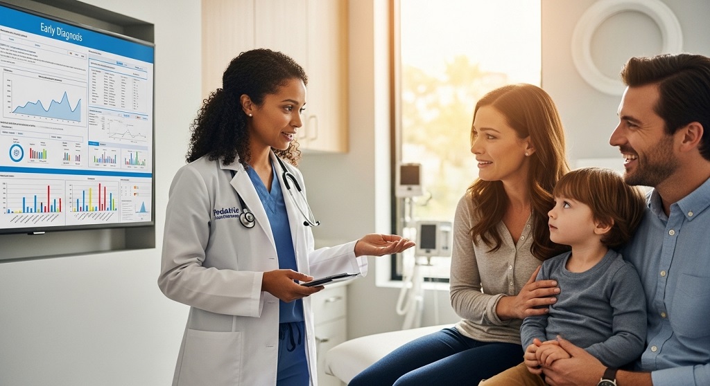 Illustration showing how genetic testing identifies inherited mutations