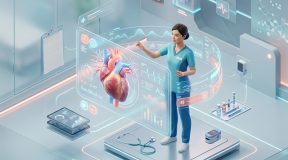 Nurse practicing advanced clinical skills and hemodynamic assessment