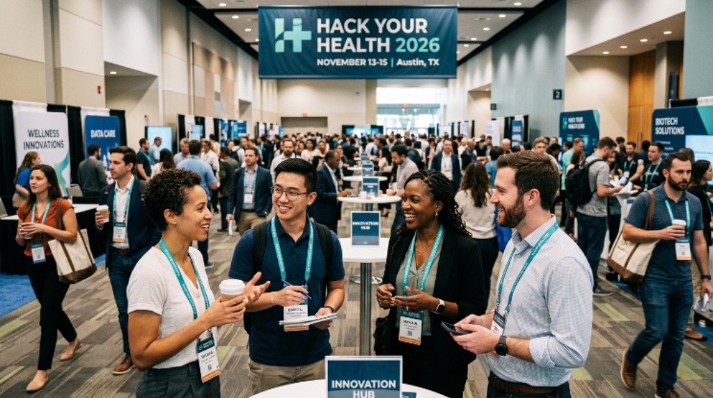 Attendees networking at the Hack Your Health 2026 conference held November 13 to 15